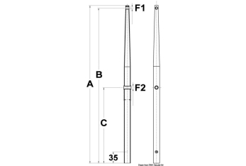Candeliere inox 450 mm 