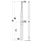 Candeliere per Basette Femmina in Acciaio Inox Ø 10,4 mm 450 mm