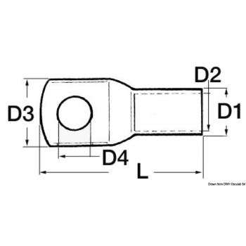 Capicorda di potenza per cavo 17 mm² 