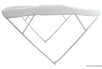 Capottina Bimini Depth 4 archi 175/185 cm bianca 