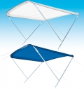 Capottina Tendalino Parasole 2 Archi Alluminio Bianco/Blu