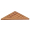 Carabottino Triangolare per Accessori Doccia in Teak