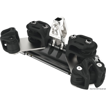 Carrello randa 1 supporto verticale pulegge doppie con strozzatore