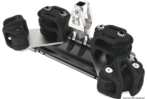 Carrello randa 1 supporto verticale pulegge doppie con strozzatore