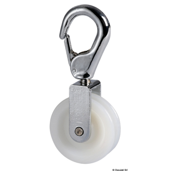 Carrucola 50 mm con moschettone 