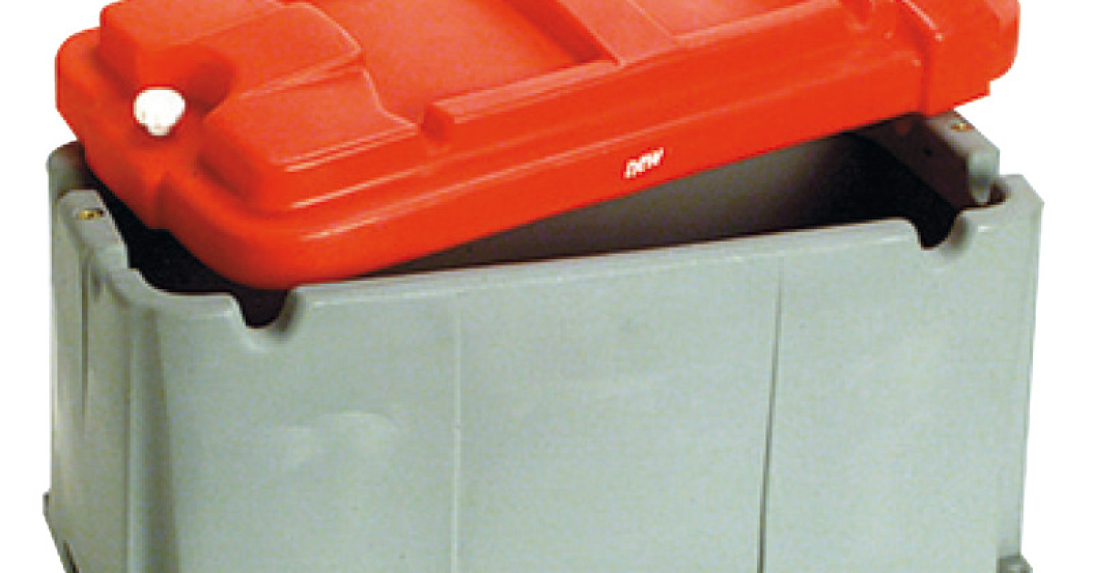 CASSETTA PORTABATTERIA IN ABS PER BATTERIE MAX 50 AMPERE COMPLETA DI CINGHIE E CINGHIE DI FISSAGGIO