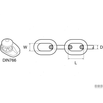 Catena zincata din766 g40 13x100m< 