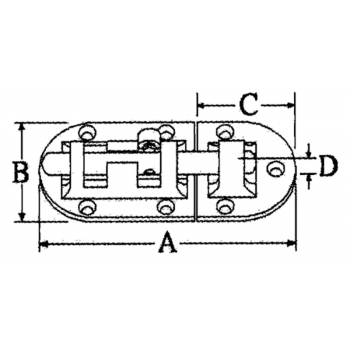 Catenaccio inox mm.90