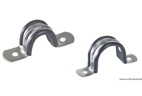 Cavallotti tubi inox/gomma 22 mm 