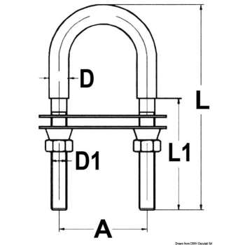 Cavallotto con dado sicurezza M8 