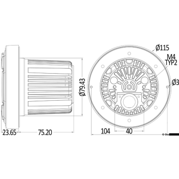 Cavo ausiliare USB-AUX con frontalino stagno 