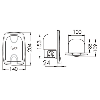 Cavo elettrico tripolare blu 16 A 