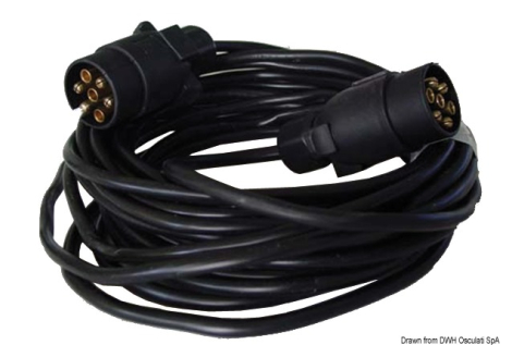 Cavo prolunga rimorchio 2 spine/7 poli 7 m 