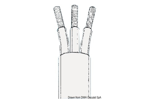 Cavo tripolare grigio 2,5 mm² 
