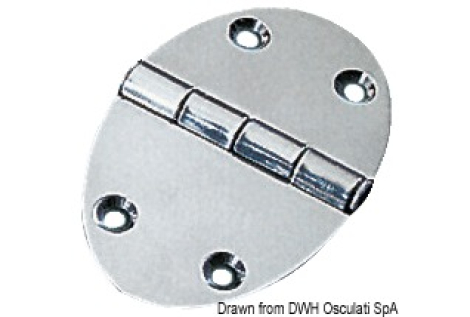 Cerniera 78x56mm 3mm viti 