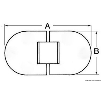 Cerniera a filo inox 84x30 mm 