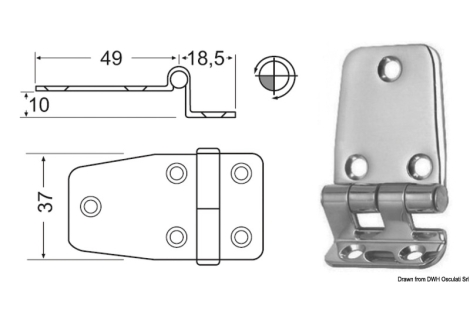 Cerniera a sbalzo 2 mm-38.441.57