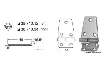 Cerniera a sbalzo 2 mm-38.710.12