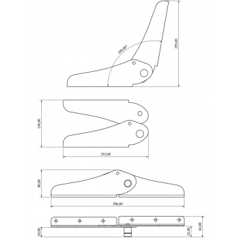 Cerniera aisi 316 per sedile