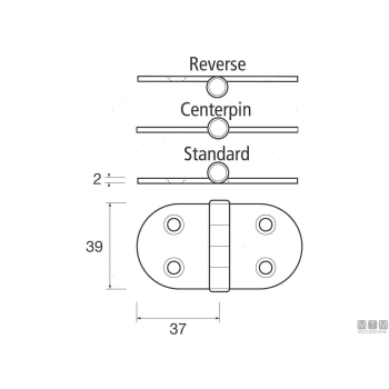 Cerniera biscotto cen 39x74mm inox< 