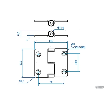 Cerniera Frenata a Libro 50x59