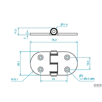 Cerniera Frenata Biscotto Smooth 38x76
