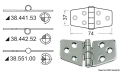 Cerniera Mezzo Incasso in Acciaio Inox 74x37 mm