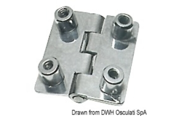 Cerniera inox cieca 51x45 rett 