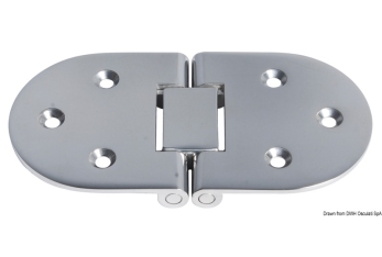 Cerniera inox con fori 137x70 
