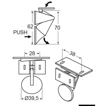 Cerniera inox mm 28/33 