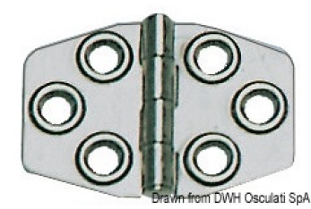 Cerniera inox mm 44x46 