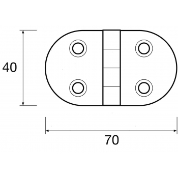 Cerniera Ovale 40x70