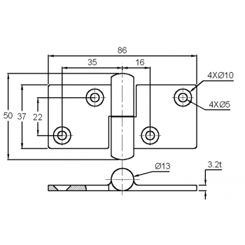 CERNIERA SFILABILE INOX DESTRA