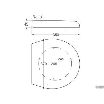Cerniere per seduta termoindurente toilet tecma nano/silence plus 2g