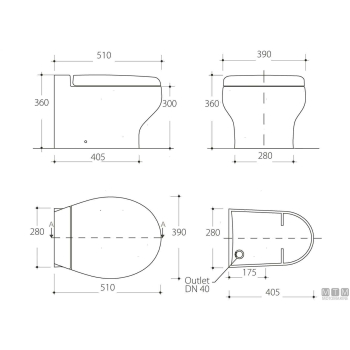 Cerniere toilet silence thermo