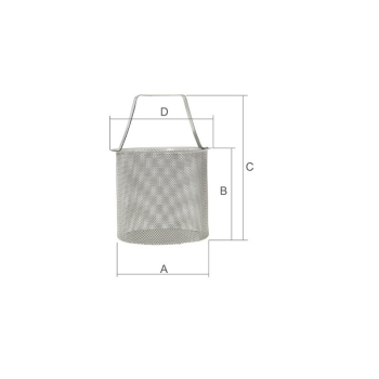 Cestello acciaio inox Ø mm.124x175