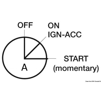 Chiave avviamento stagna 3 contatti 