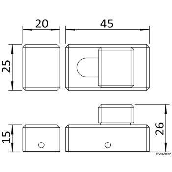 Chiusura a tavella in acciaio inox 