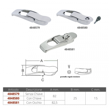 CHIUSURA INOX 316 CON CHIAVE