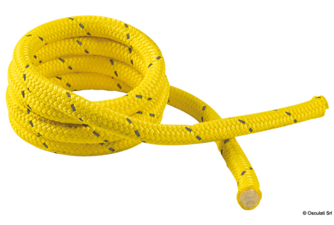 Cima d'ormeggio a terra 18 mm gialla fluo riflettente 55 mt 