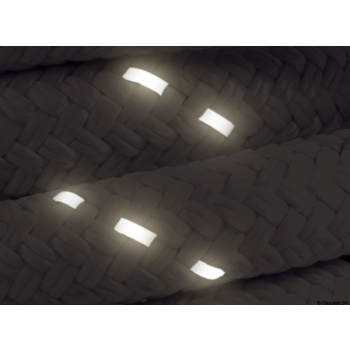 Cima d'ormeggio a terra 22 mm gialla fluo riflettente 