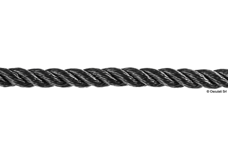 Cima nera 3 legnoli in polipropilene 8 mm 