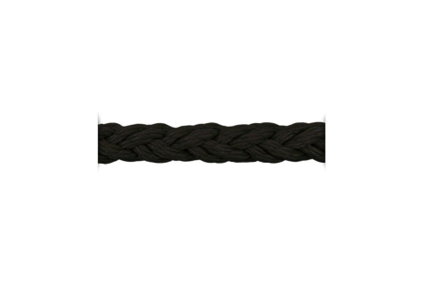Cima Ormeggio Armare Square Line 8 Lignoli in Poliestere 22 mm Nero