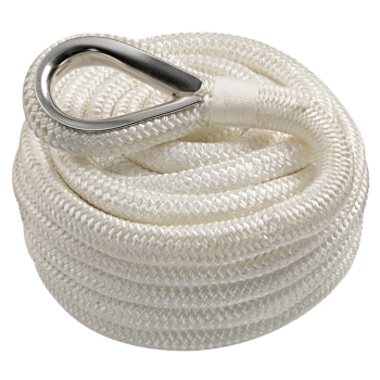 Cima ormeggio impiombata 16 mm x 11 m bianca 