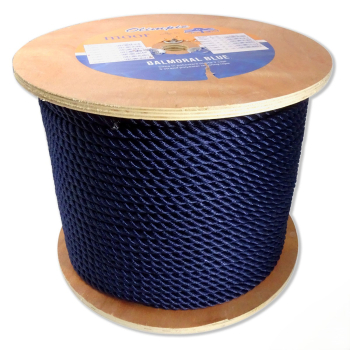 Cima Ormeggio Ritorta 3 Capi in Poliestere 22 mm Nero