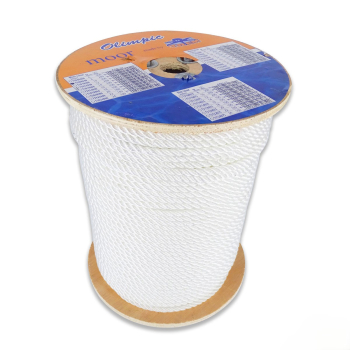 Cima Ormeggio Ritorta 3 Capi in Poliestere 8 mm Bianco