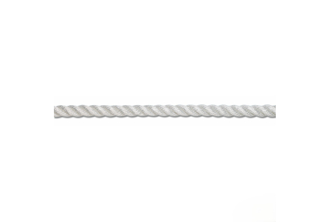 Cima Ormeggio Ritorta 3 Capi in Poliestere 8 mm Bianco