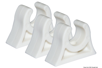 Clip bianca per tubi 25/26 mm 