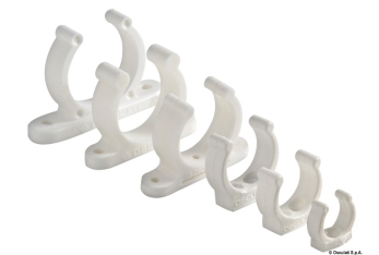 Clip bianca plastica pesante 20 mm 