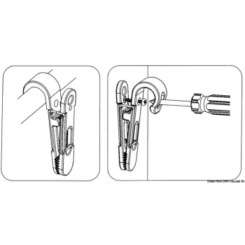 Clip fissaggio scatto 22/28 mm 